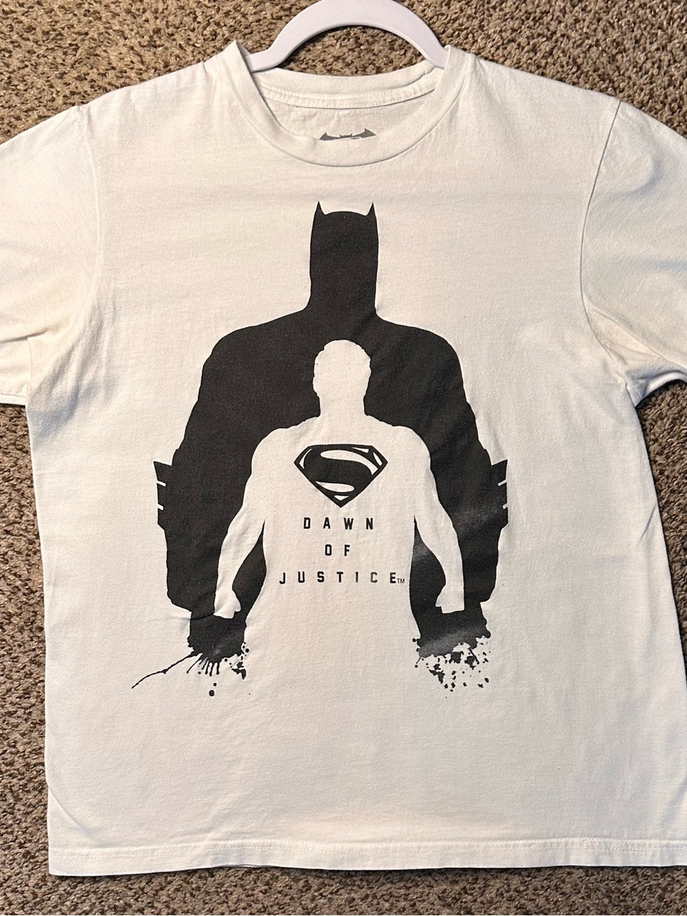 Dawn of Justice Batman & Superman Graphic Tee - White